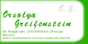 orsolya greifenstein business card